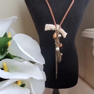 Leather chain necklace